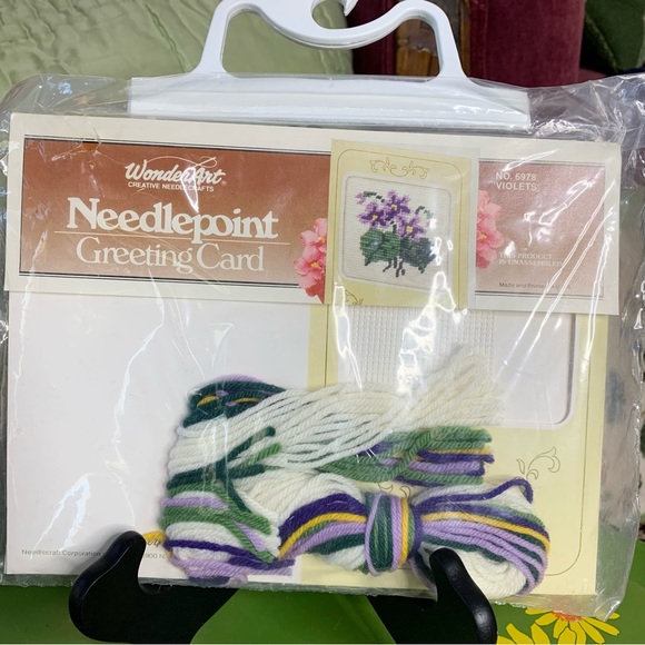 Violet Needlepoint Card Kit - Picture 4 of 4